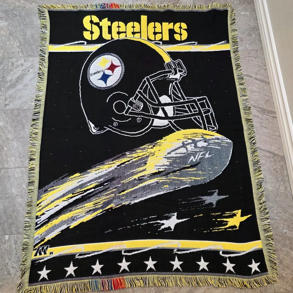 Vintage Pittsburgh Steelers Blanket The Northwest Company Throw Made In USA